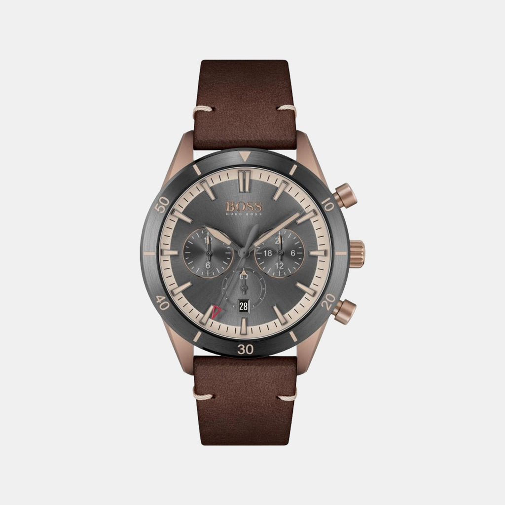 Boss Round Grey Analog watch