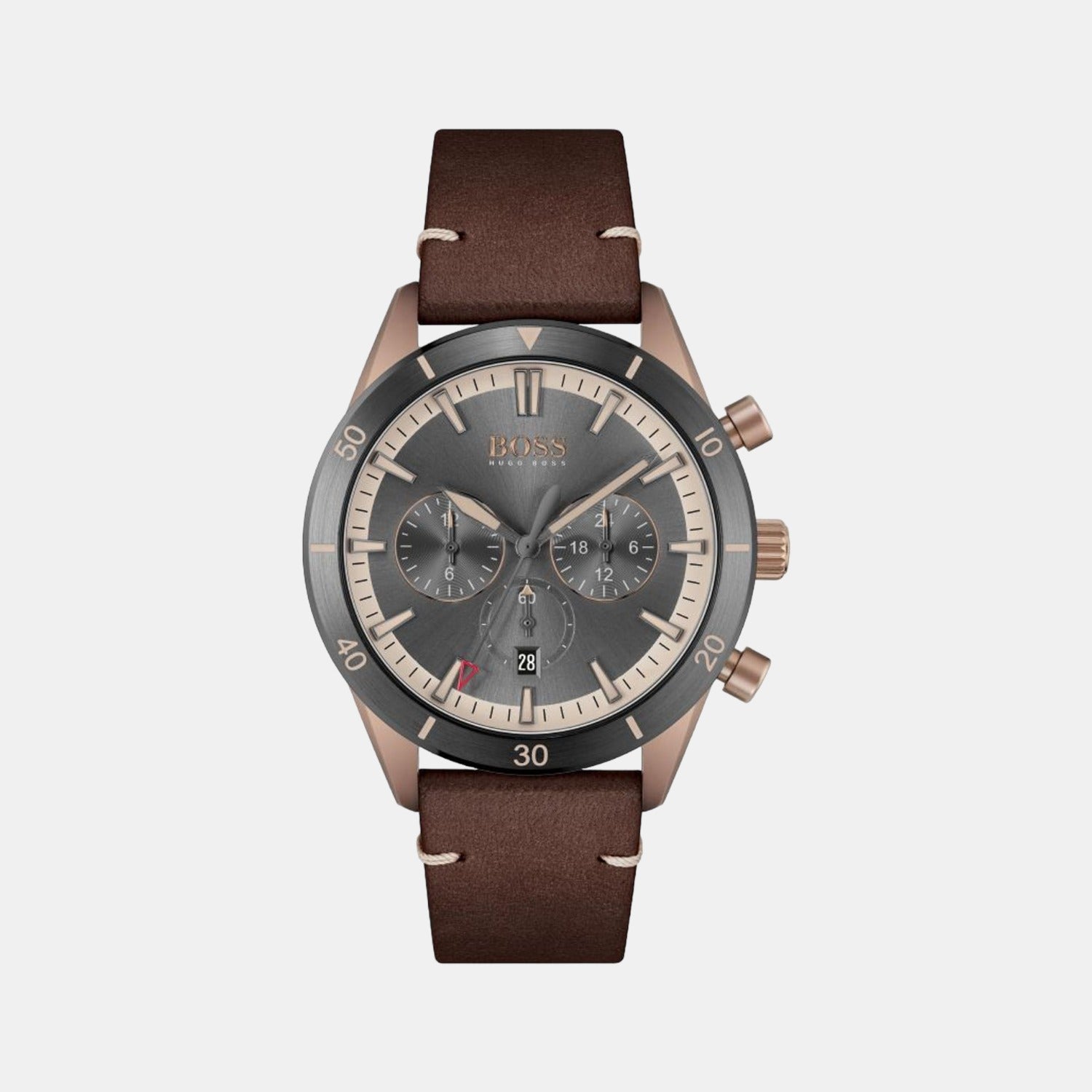 Boss Round Grey Analog watch