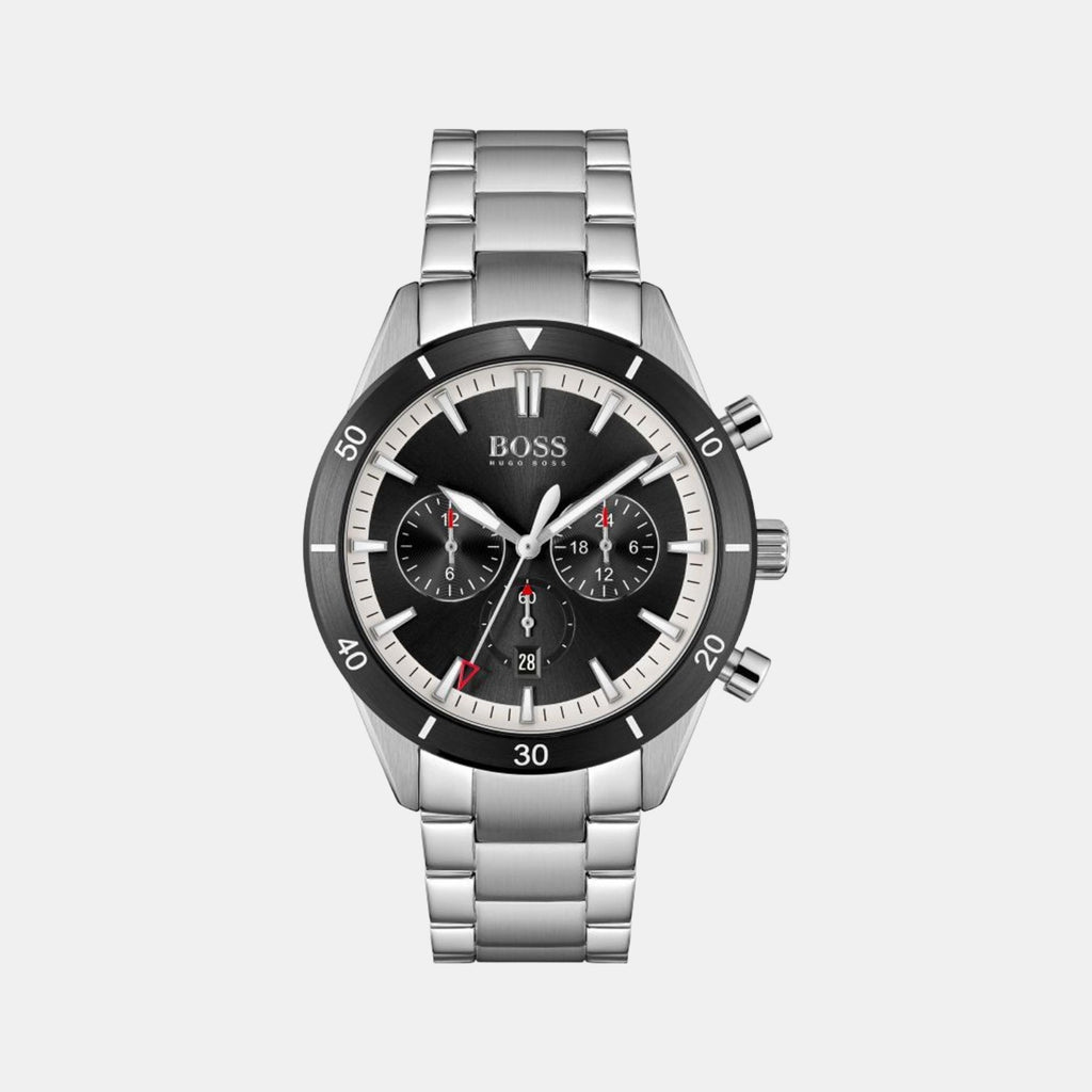 Boss Round Black Chronograph watch