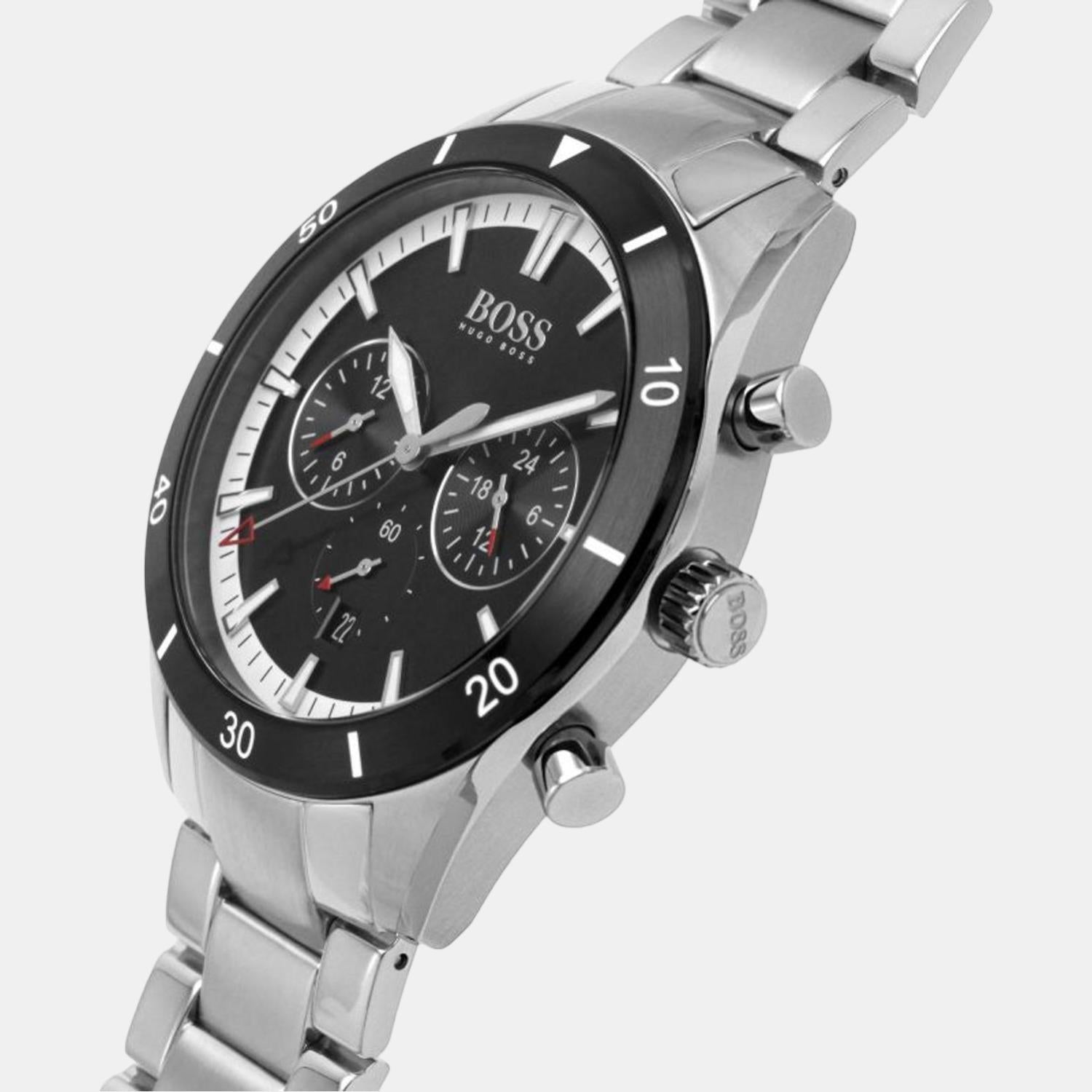 Boss 44 mm Silver Quartz watch