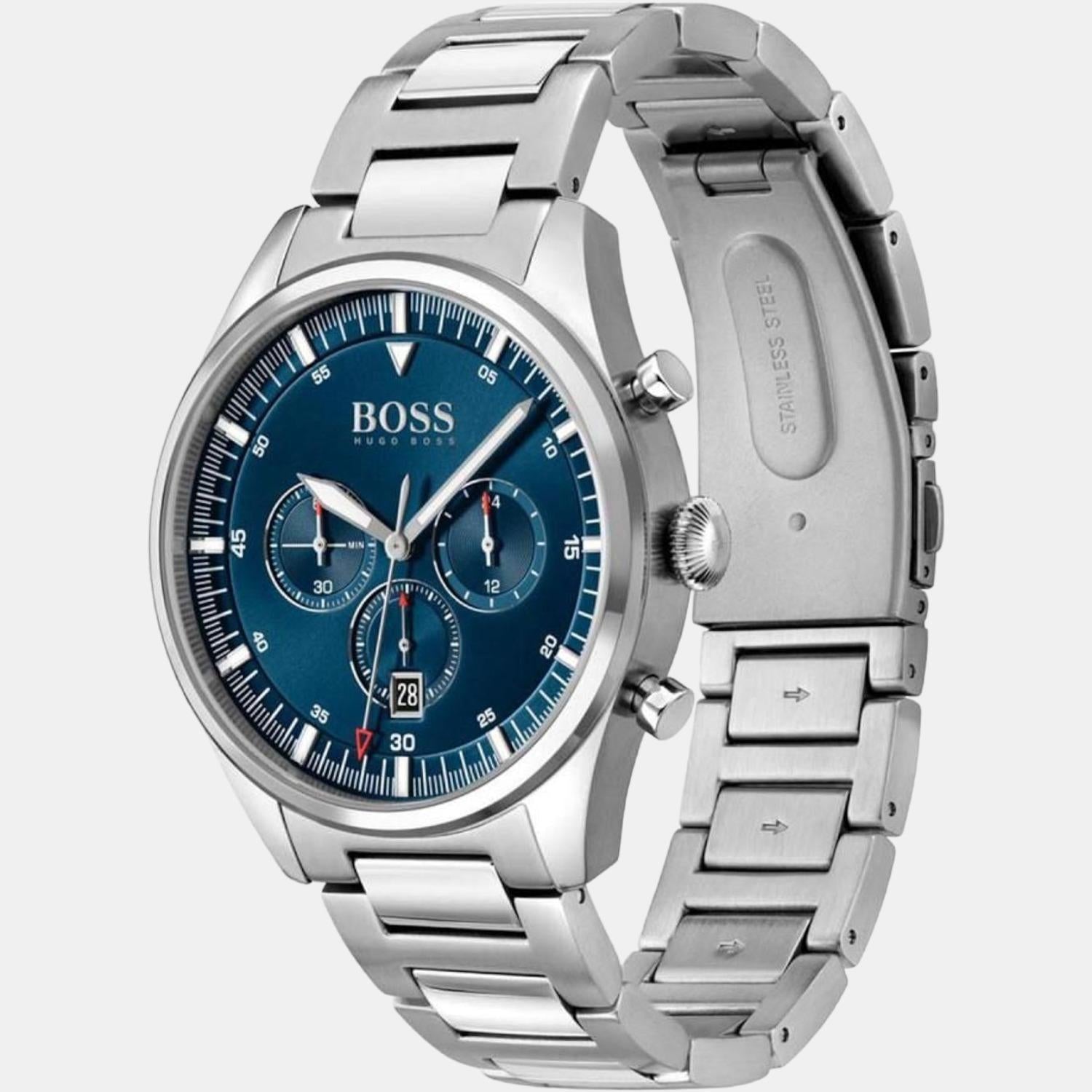 Boss Men Round Blue watch