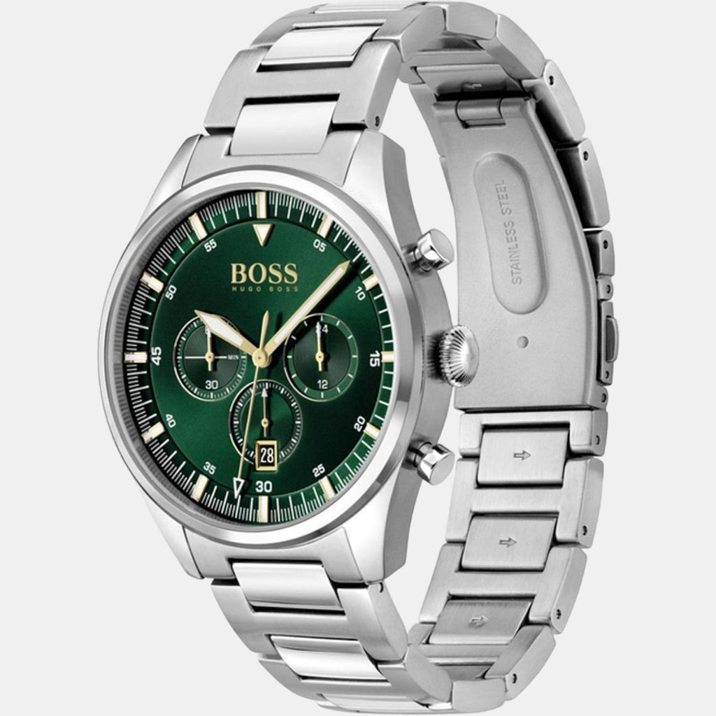 Boss Men Round Green watch