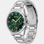 Boss Men Round Green watch