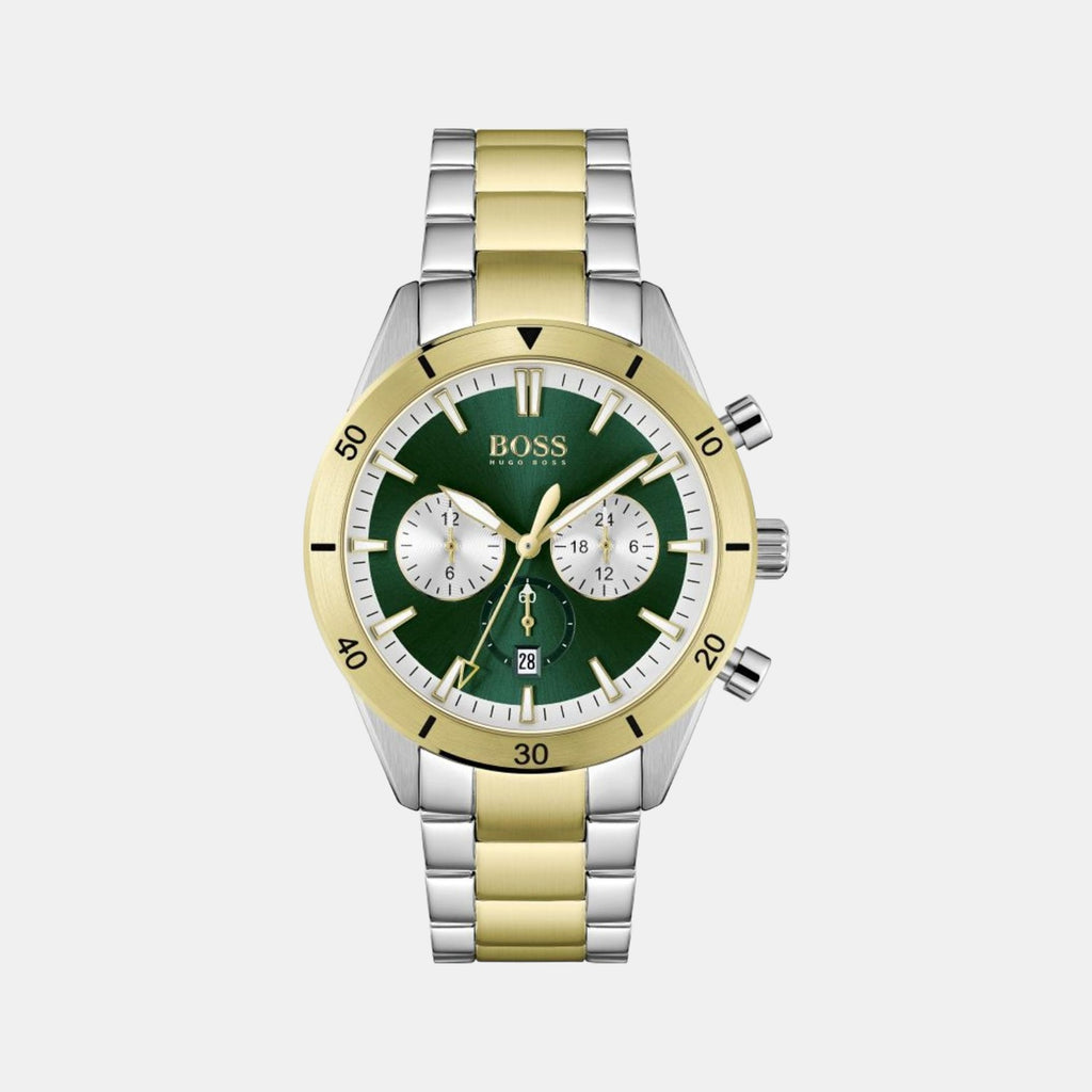 Boss Round Green Chronograph watch