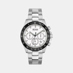 Boss Round White Chronograph watch