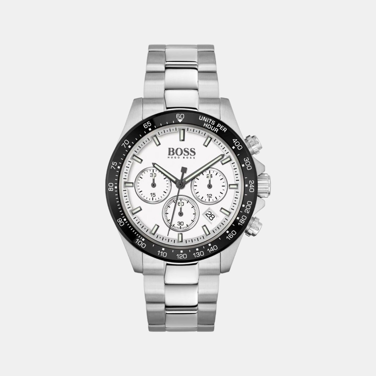 Boss Round White Chronograph watch