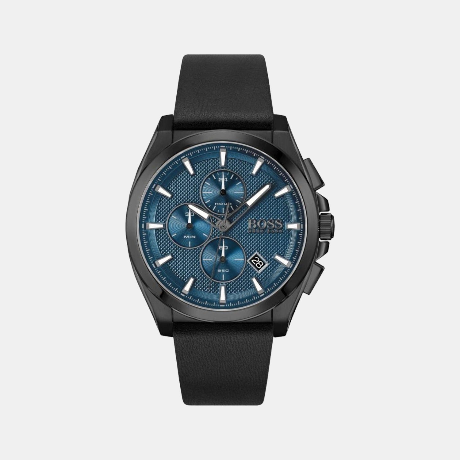 Boss Round Black Chronograph watch