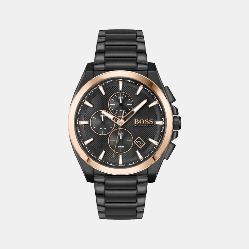 Boss Round Black Chronograph watch