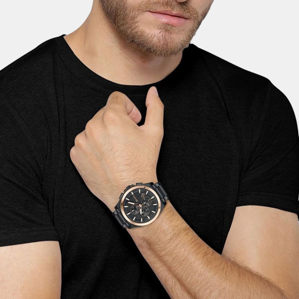 Boss Men Round Black watch