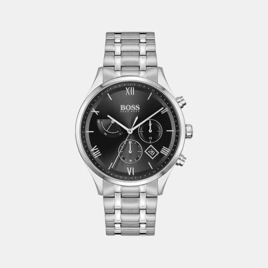 Male Black Analog Stainless Steel Watch 1513891