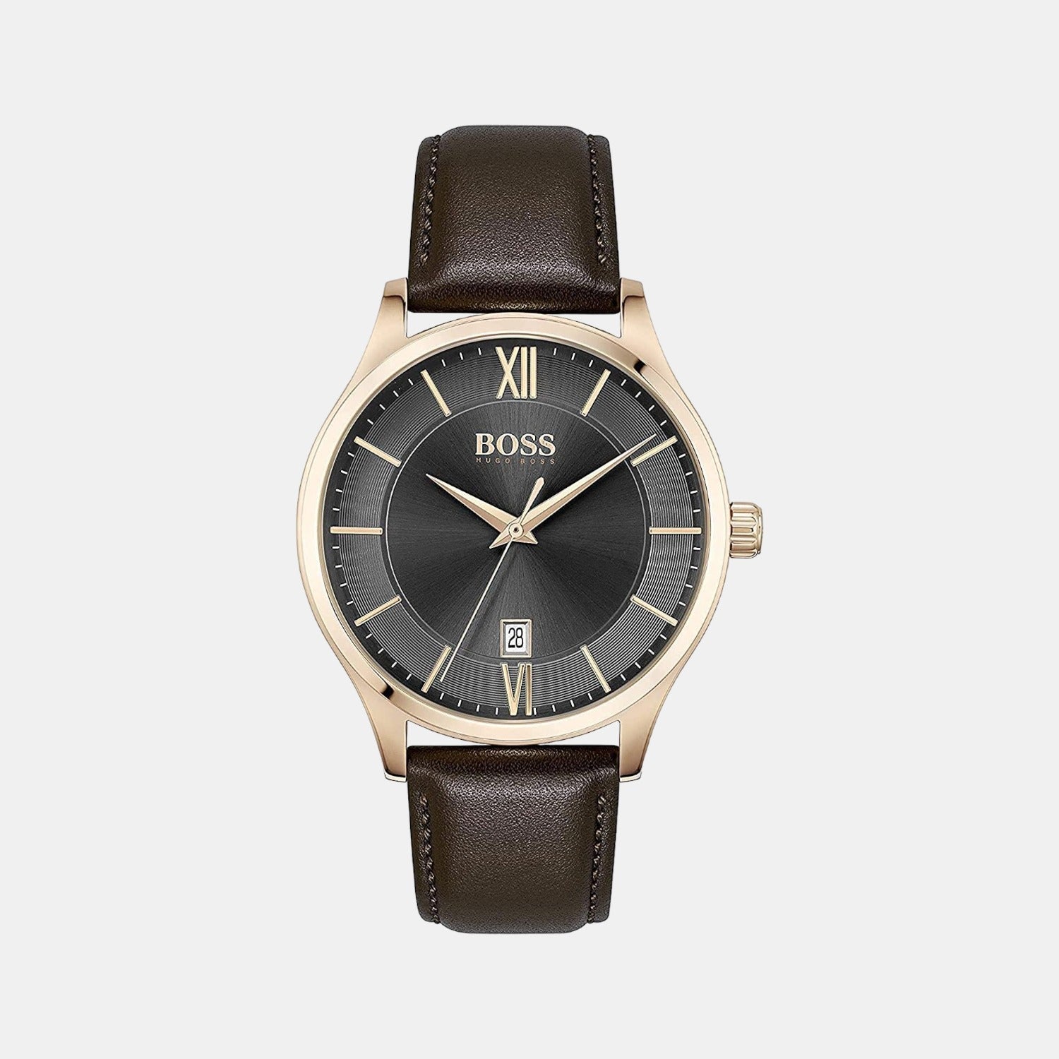 Boss Round Brown Analog watch