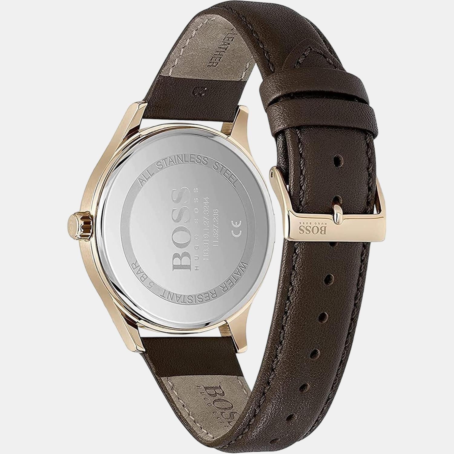Boss Unisex Round Brown watch