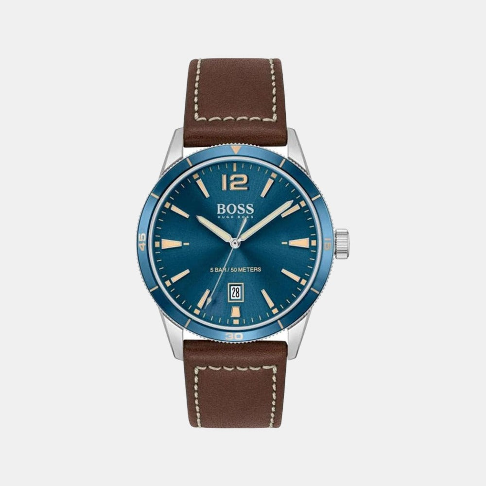 Boss Round Blue Analog watch