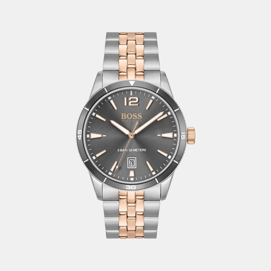 Boss Round Grey Analog watch