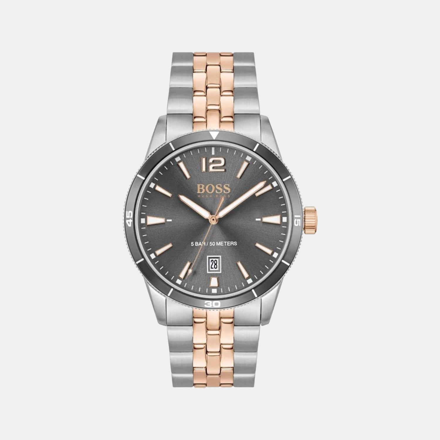 Boss Round Grey Analog watch