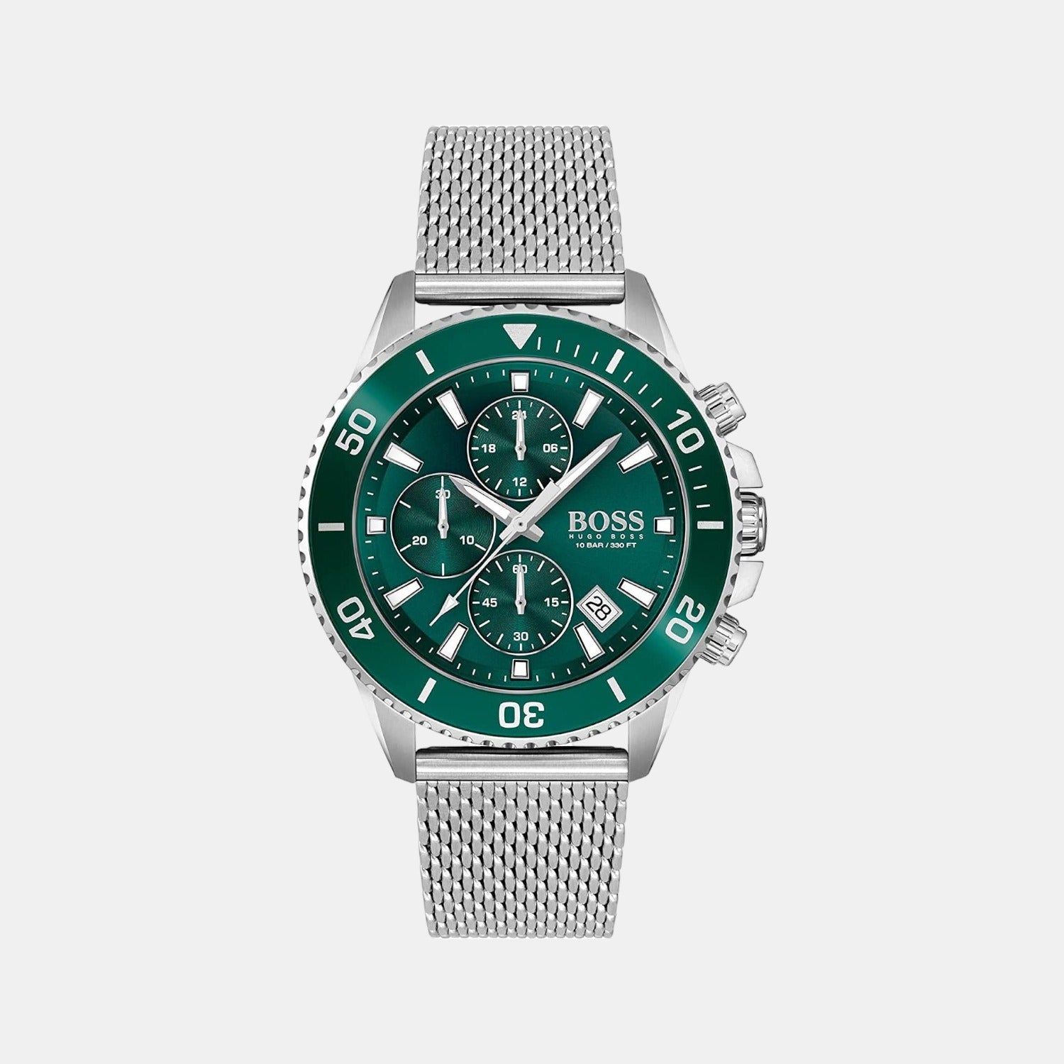 Boss Round Green Chronograph watch