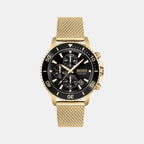 Boss Round Black Chronograph watch