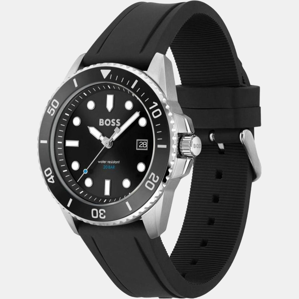 Boss Men Round Black watch