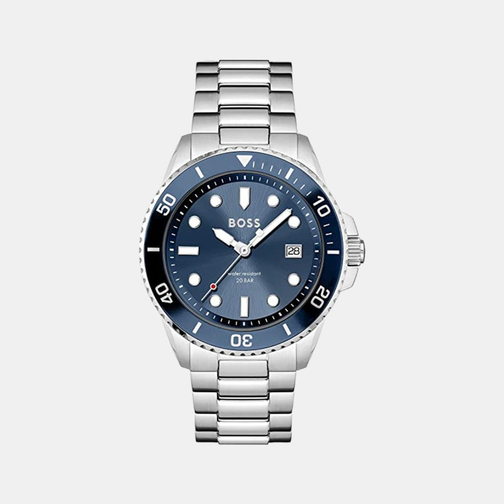 Boss Round Blue Analog watch