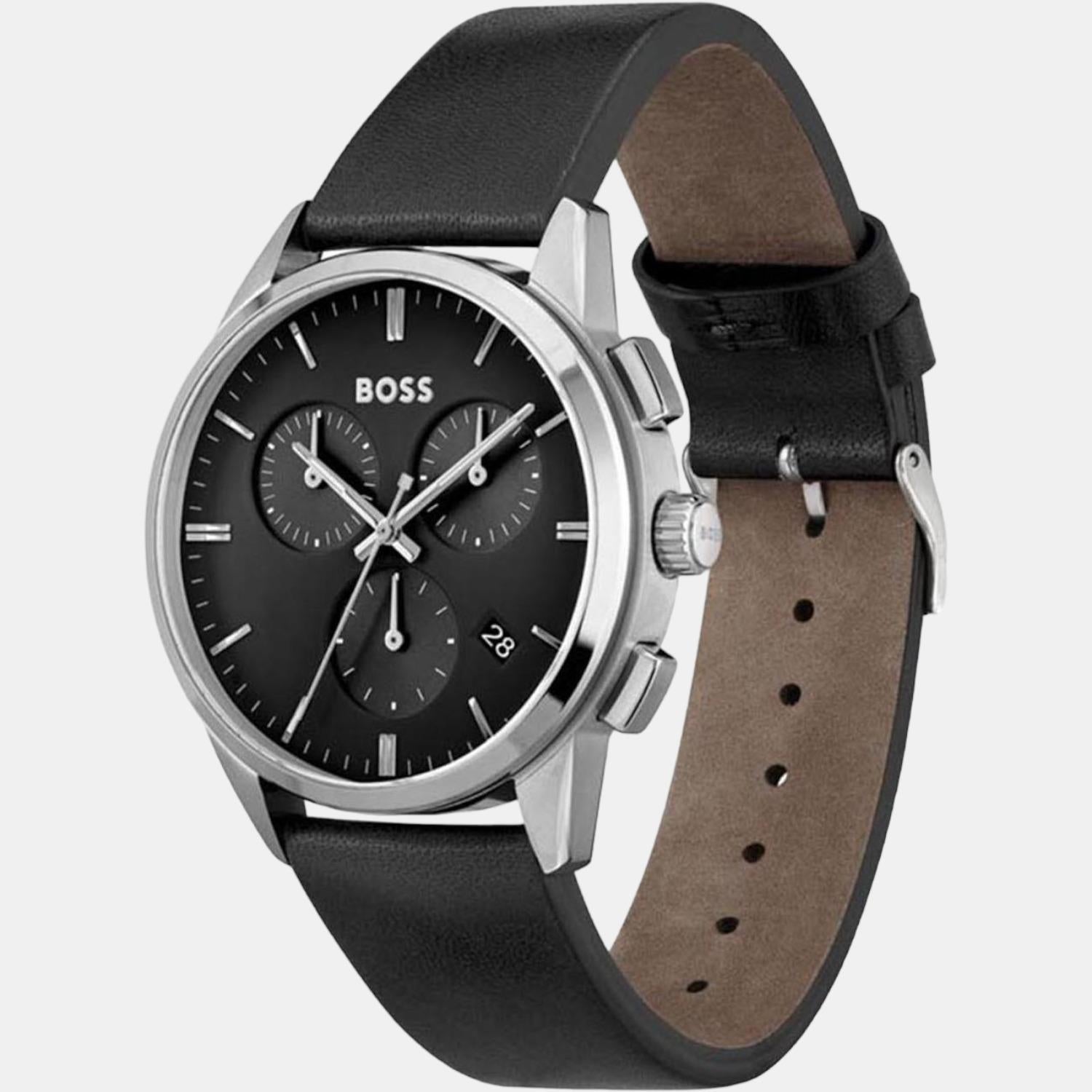 Boss Men Round Black watch
