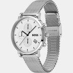 Boss Men Round White watch