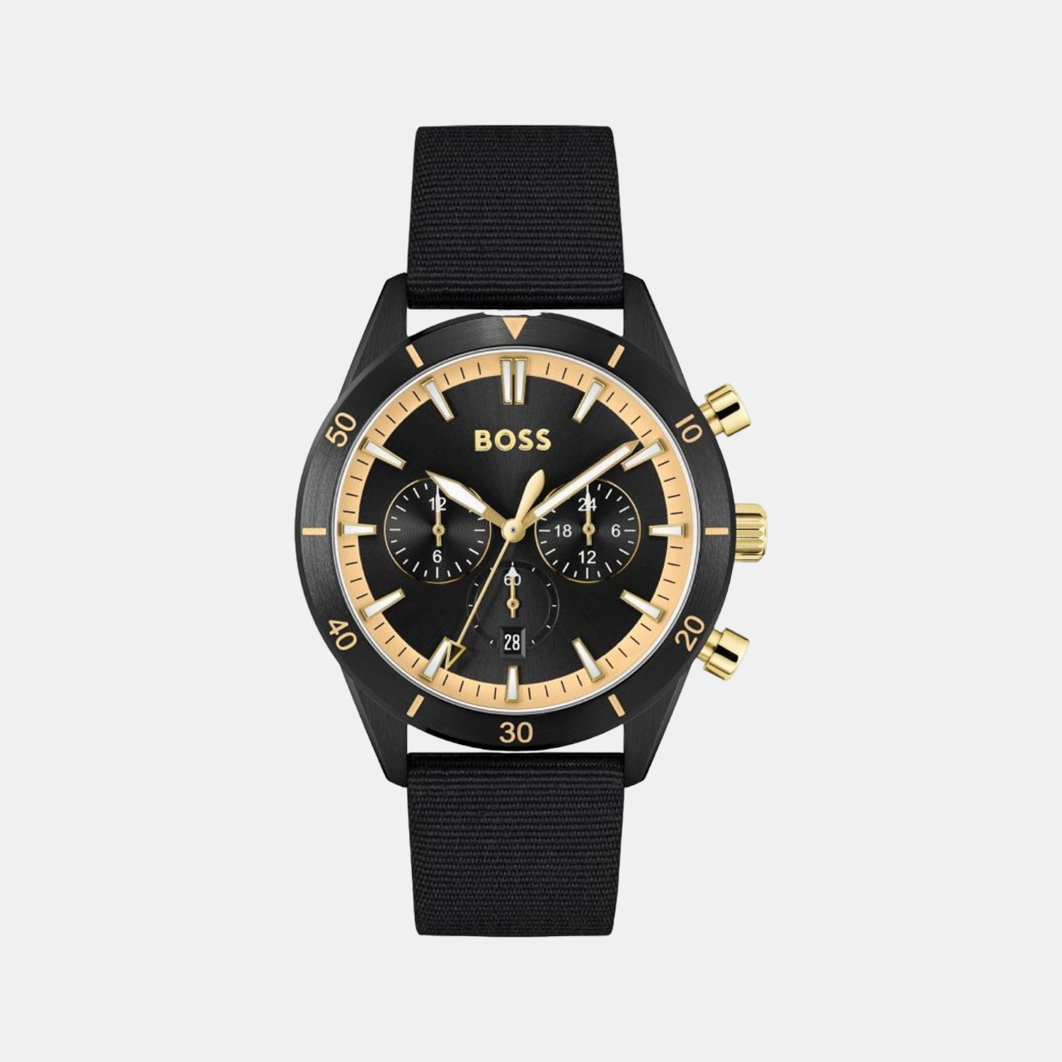Boss Round Black Analog watch