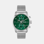 Boss Round Green Analog watch
