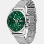 Boss Men Round Green watch