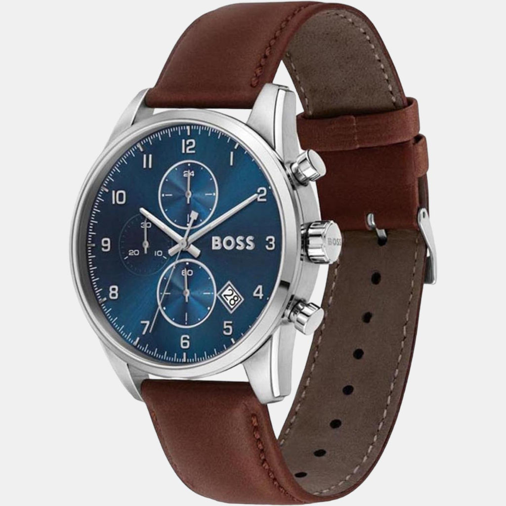 Boss Men Round Blue watch