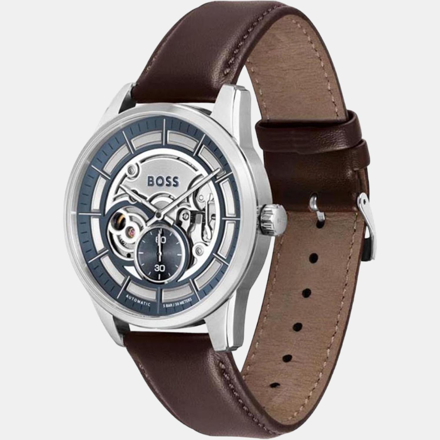 Boss Men Round Blue watch