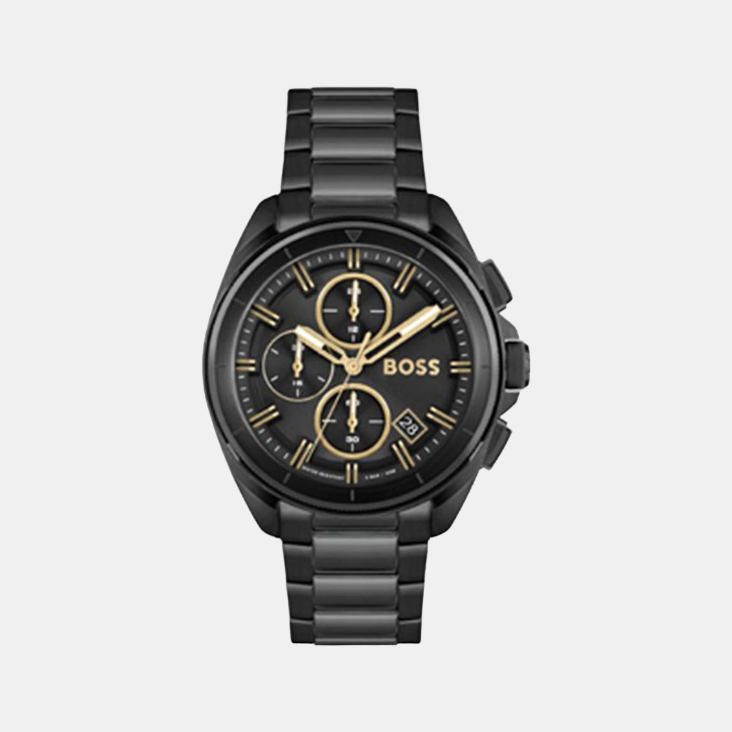 Boss Round Black Chronograph watch
