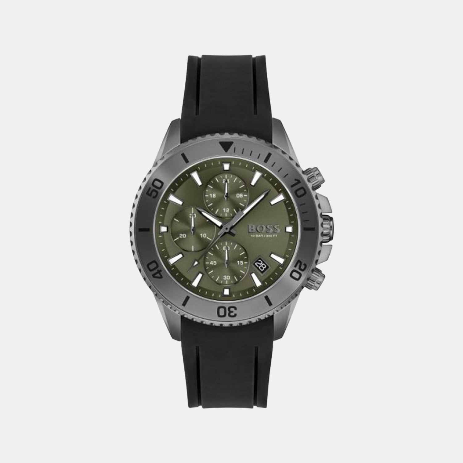 Boss Round Green Analog watch