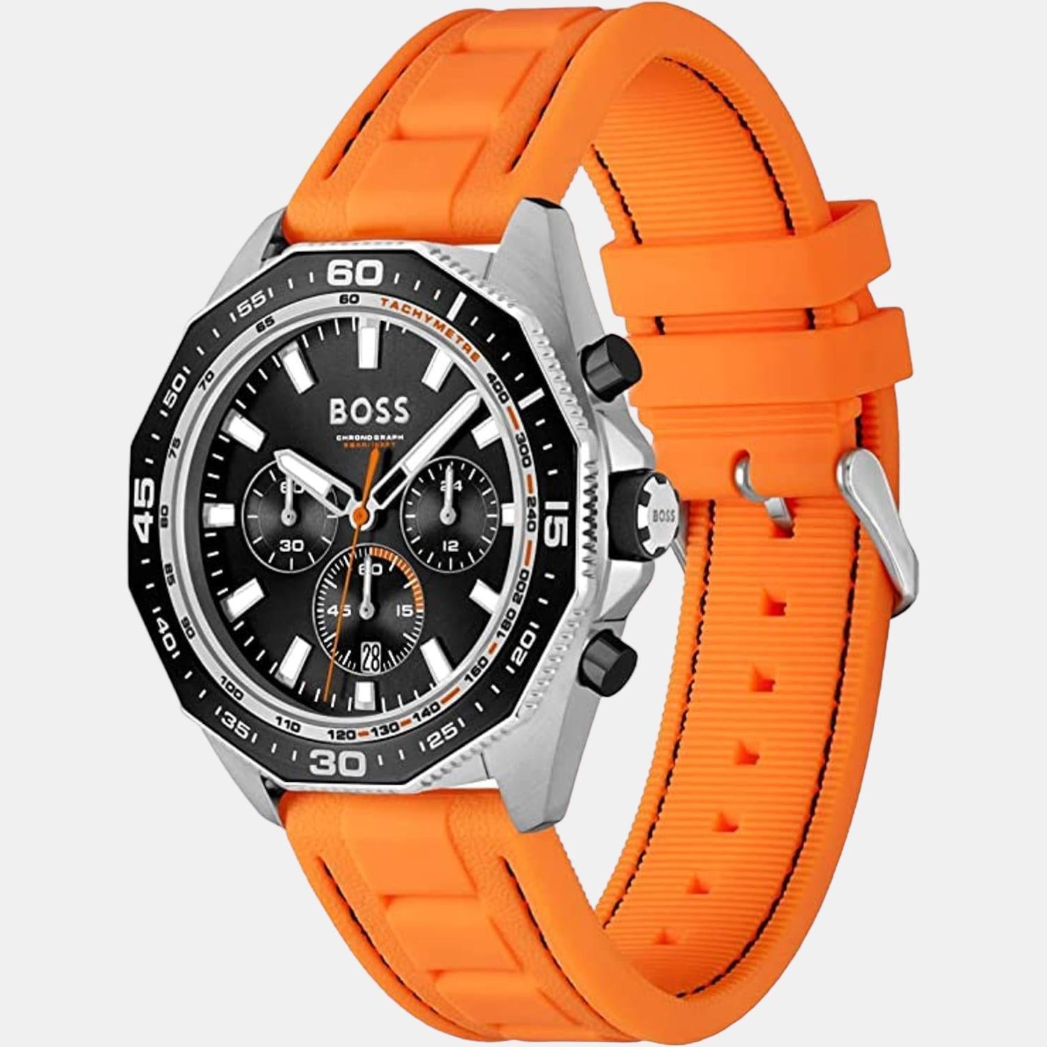 Boss Men Round Black watch