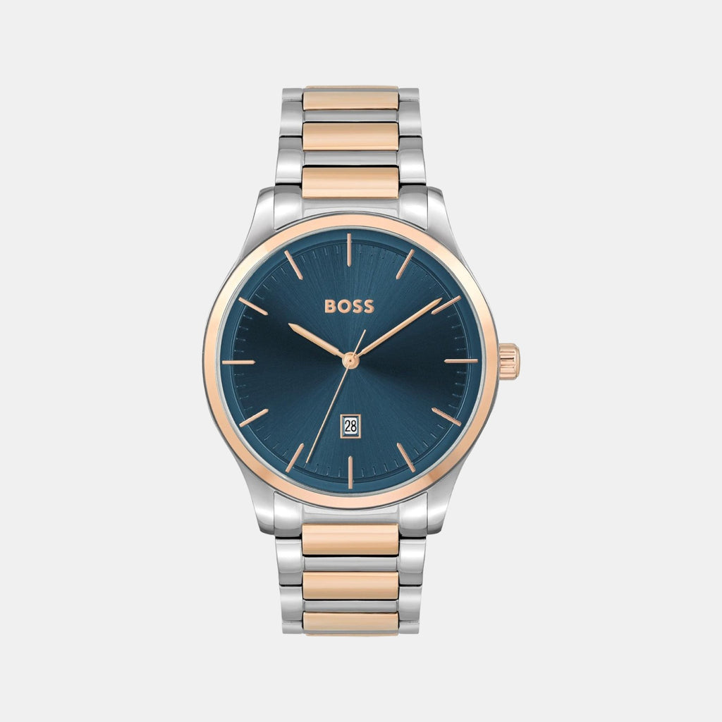 Boss Round Blue Analog watch