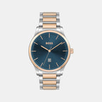 Boss Round Blue Analog watch