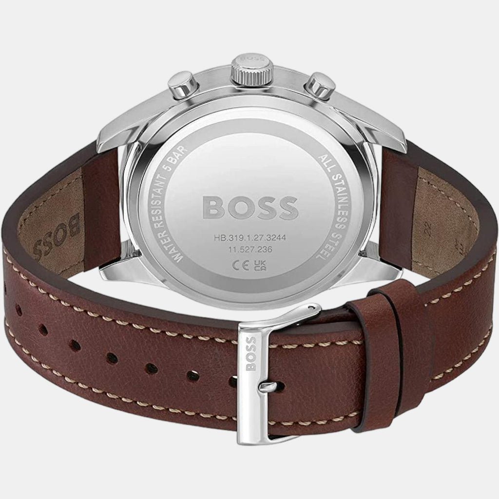 Boss Men Round Brown watch