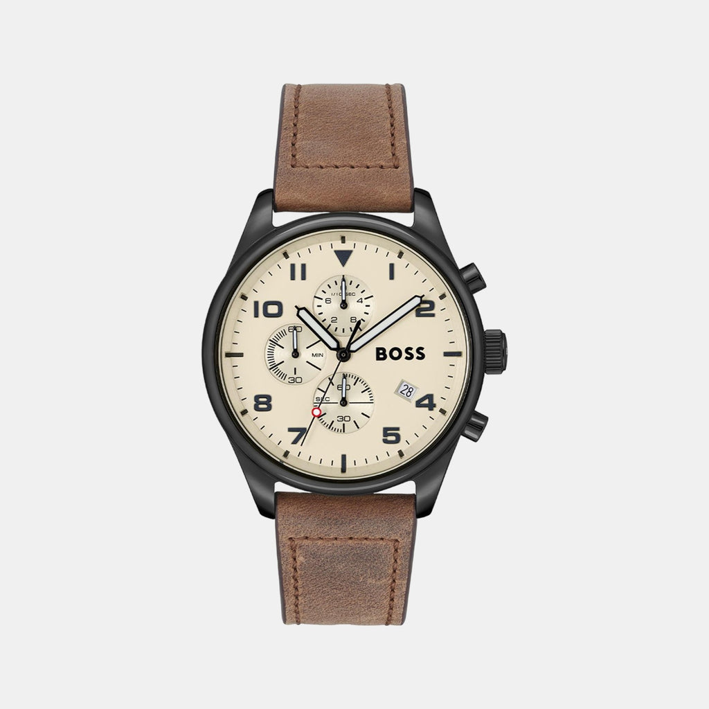 Boss Round Beige Analog watch