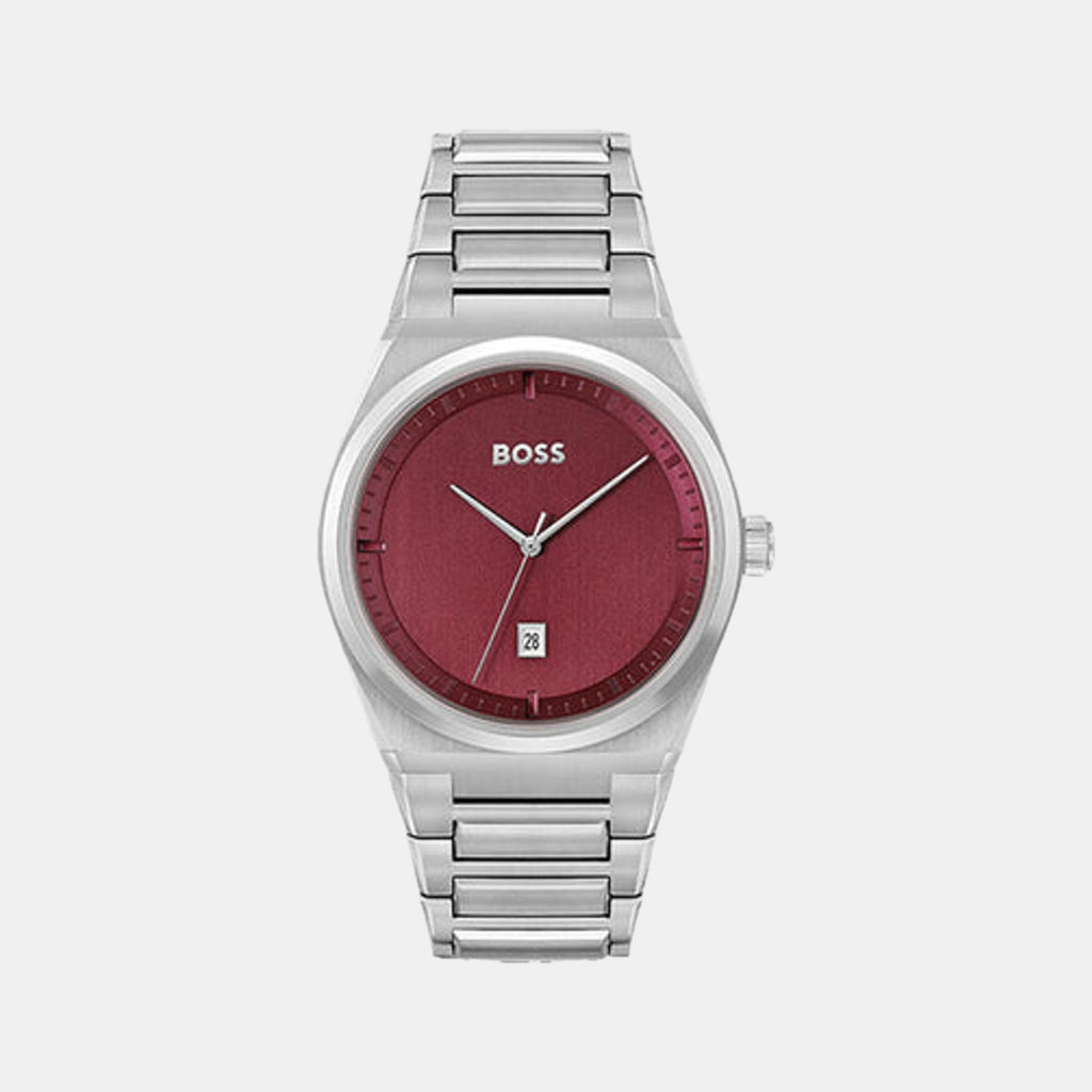 Boss Round Red Analog watch