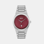 Boss Round Red Analog watch