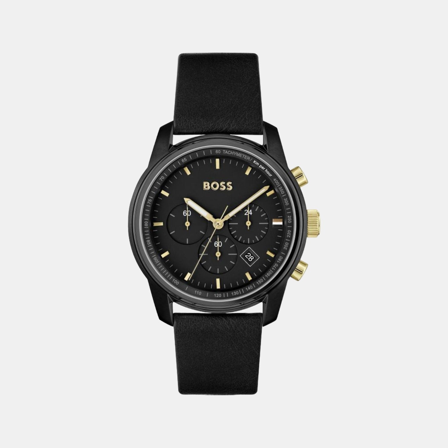 Boss Round Black Analog watch
