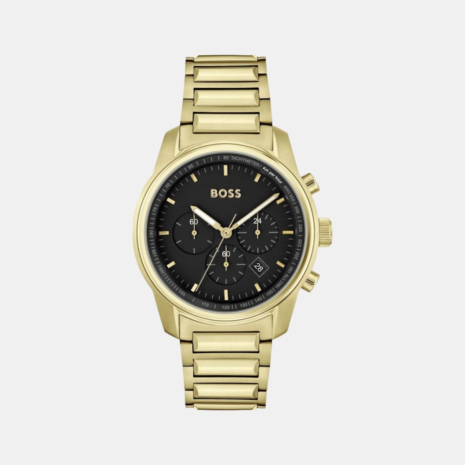 Boss Round Black Chronograph watch