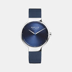 Bering Round Blue Analog watch