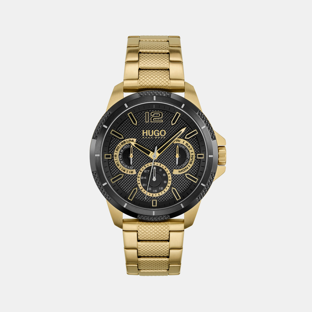 Boss Round Black Chronograph watch