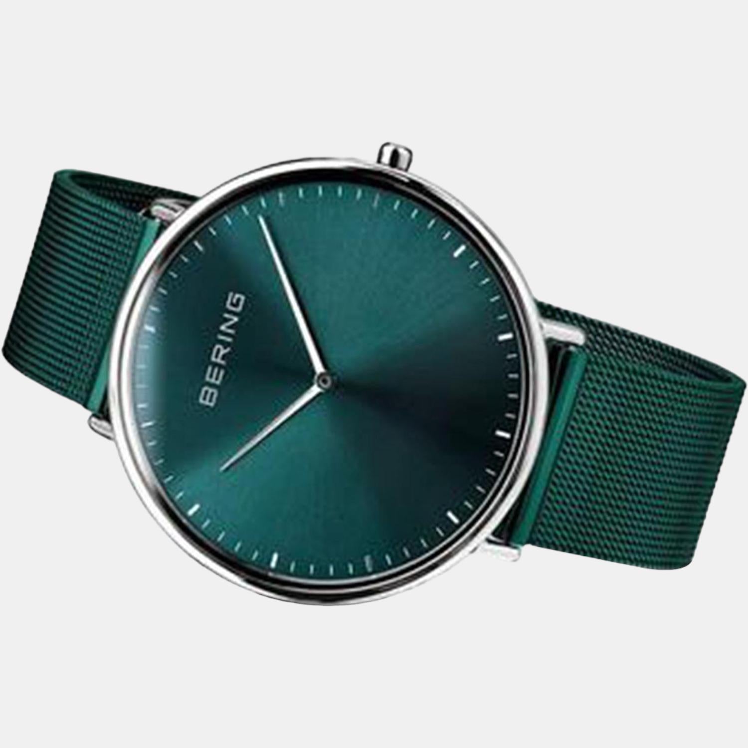 bering-stainless-steel-green-analog-male-watch-15739-808