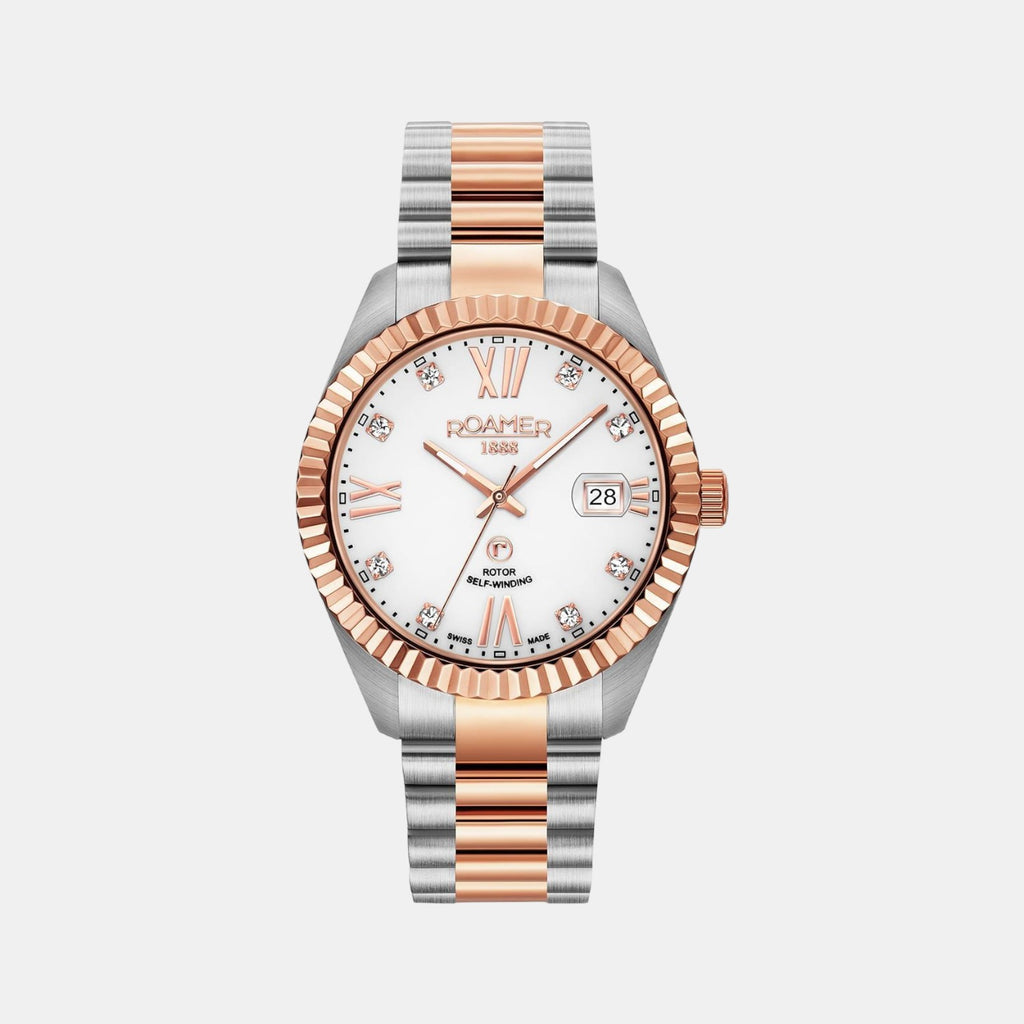 Male White Analog Stainless Steel Automatic Watch 981661 47 29 90