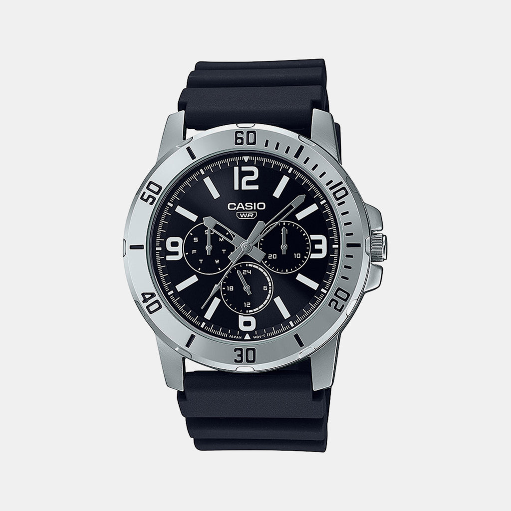 Casio Round Black Chronograph watch