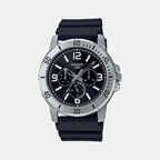 Casio Round Black Chronograph watch