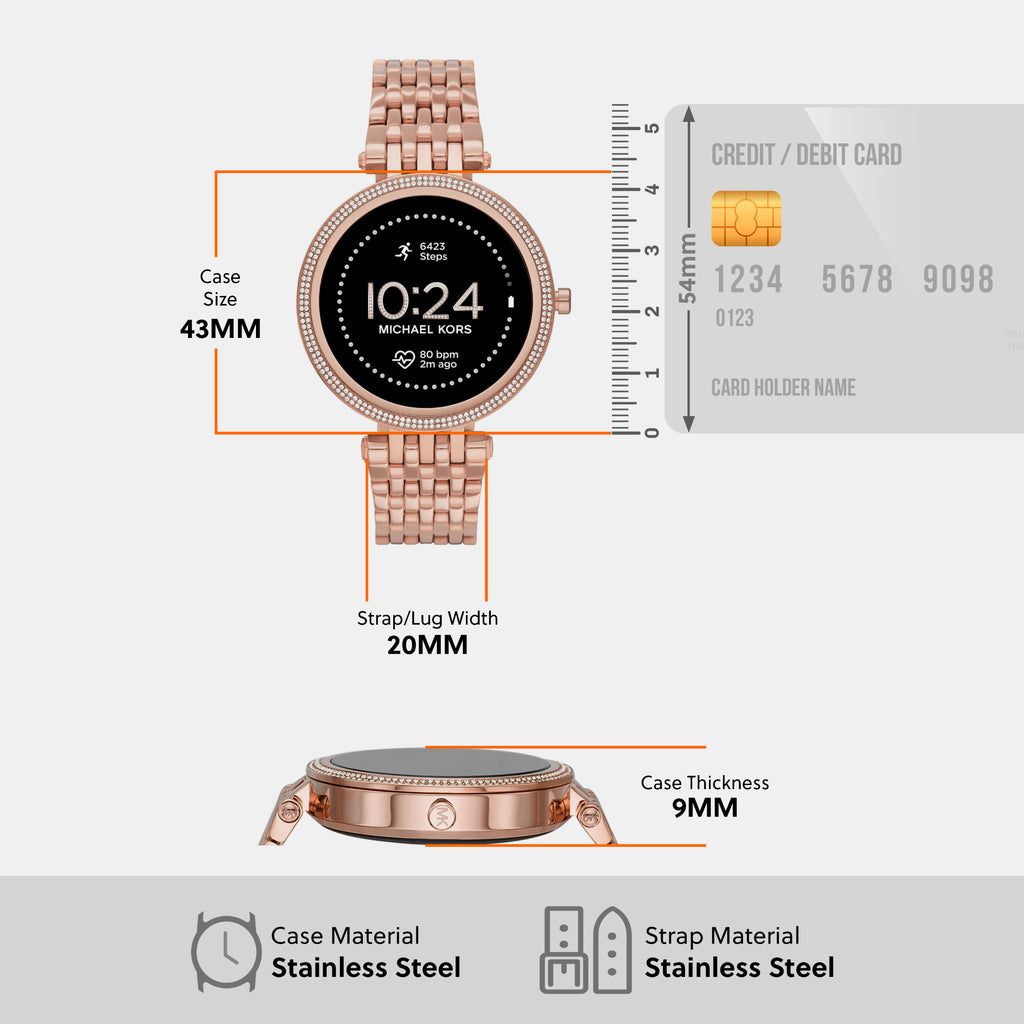 Michael Kors 43 mm Rose Gold Processor watch