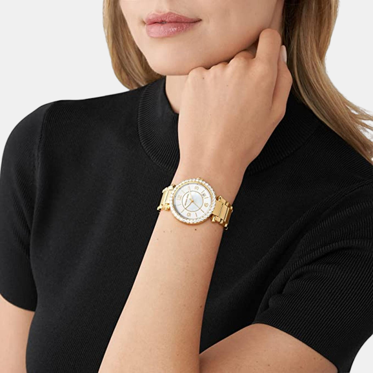 Parker Women Quartz White Dial Analog Stainless Steel Watch MK4693