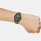 Enticer Men Quartz Green Dial Analog Leather Watch A1945